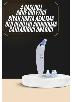 Meks Siyah Nokta Temizleme Cihazı 4 Başlıklı Vakumlu Pilli Ölü Deri Arındırma