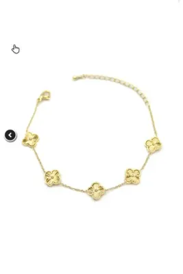 LUXURY JEWELRY MİNİ YONCA BİLEKLİK GOLD (ALTIN RENGİ)
