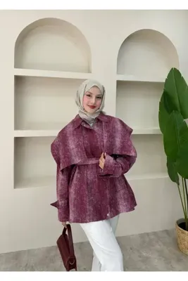 lurex moda Fermuarlı Gabardin Ceket
