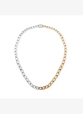 Daniel Wellington Contrast Link Necklace Two Tone Rose Gold DW00401978 Kolye