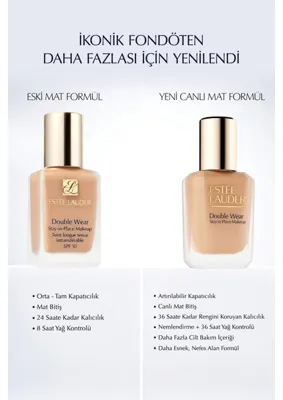 Estée Lauder Estee Lauder Double Wear Stay-In-Place Fondöten SPF10 Canlı Mat Bitiş (2W1.5 Natural Suede) 30ML