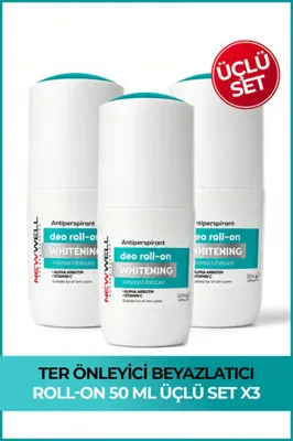 New Well 3 Adet Ter Önleyici Beyazlatıcı Roll-on 50 ml