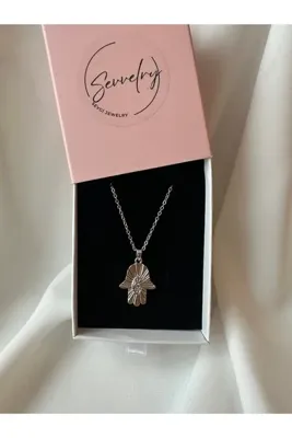 sevvelry Silver Fatma ana eli kolye