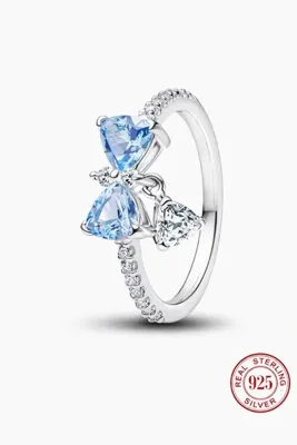 Hector&Co. Jewellery S925 Mavi Taşlı Yaylı Yüzük
