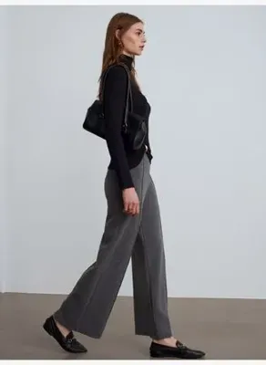 Dilvin 71934 Dikiş Detaylı Geniş Paça Pantolon