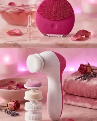 Epilons Yüz Temizleme Ve Masaj Aleti Pembe 5 Başlıklı Tüm Cilt Tipleri İçin Kullanım