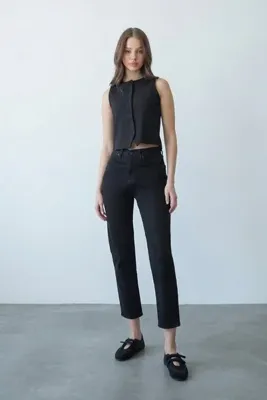 VAGGON Siyah Dar Paça Jean Pantolon