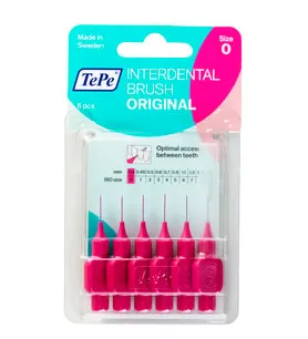 TePe Blister pembe 6 lı  0.4mm