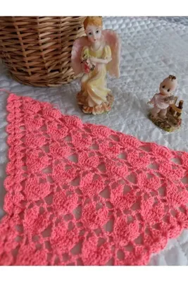 Genel Markalar Çocuk Bandana Pembe El Örgüsü