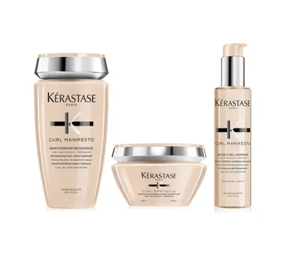 Kerastase Curl Manifesto Bukle Belirginleştirici Şampuan 250 Ml + Maske 200 + Serum 150 Ml