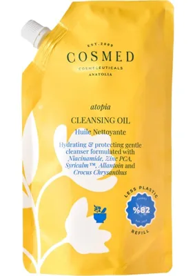 COSMED Cleansing Oil Refill, Yüz ve Vücut Için Yağ Bazlı Temizleyici, 400 ml