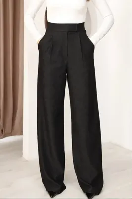 Safgiyim44 Premium Cırtlı Kadife Örme Pantalon - Siyah