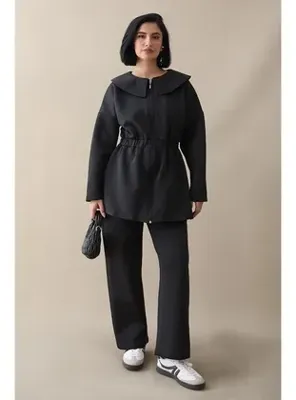 InStyle Gemici Yaka Siyah Scuba Takım
