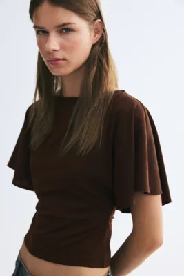 H&M Kayık Yakalı ve Arkası Bağcıklı Üst