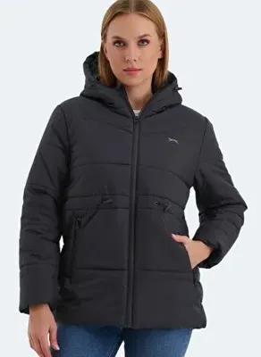 slazenger CALLU Kadın Mont &amp; Kaban Siyah