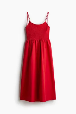 H&M Üstte Bağlanan Askılı ve Büzgülü Elbise
