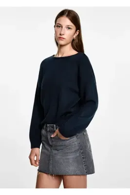 Mango Teen Arkası yırtmaçlı kazak