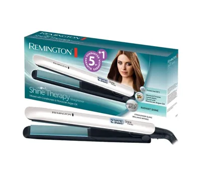Diğer Shine Therapy Saç Düzleştirici - Daha Fazla Parlaklık İçin Mikroaktif İçerikli Seramik Kaplama - Fas Argan Yağı Ve E Vitamini, Lcd Ekran, 150-230 C, S8500