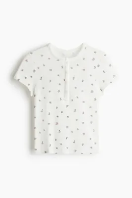 H&M Delik Desenli Jarse Üst
