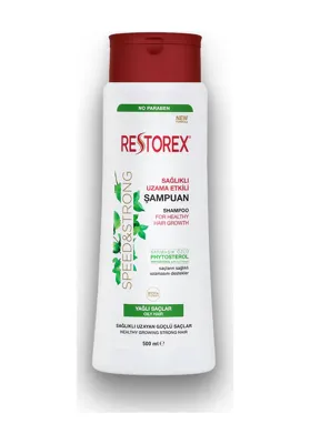 Restorex Speed Strong Yağlı Saçlar İçin Bakım Şampuanı 500 ml - Sarmaşık Özlü Uzama