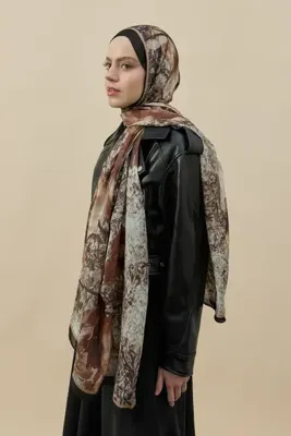 Modakaşmir Fleur Desen Liva Modal Şal