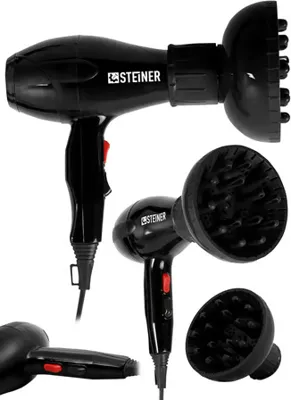 Steiner Alman 3400 Watt Ac Motor Saç Kurutma Makinesi Professional Fön Makinesi + Difüzör + 2 Adet B