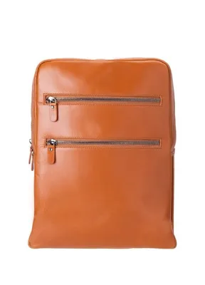 Bloominbag Classic Tan Taba Deri 16” Uyumlu Unisex Laptop Sırt Çantası 