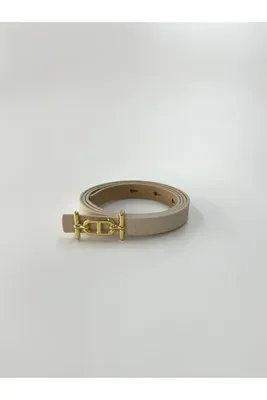Fiori Gold Tokalı İnce Kemer, Pantolon Kemeri, Gömlek Kemeri, Ceket Kemeri