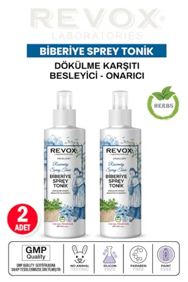 Revox Biberiye Bitki Özlü Dökülme Karşıtı Besleyici ve Onarıcı Tonik 2 x 200 ML
