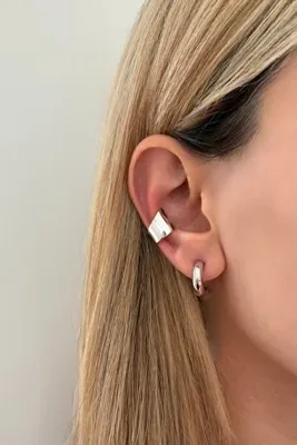 Lavian Accessories Gümüş Helixa Parlak Earcuff