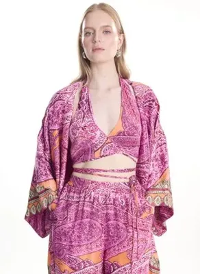 Ted Baker Pembe Kadın Rayon Karışımlı Ceket TBWRJC2025