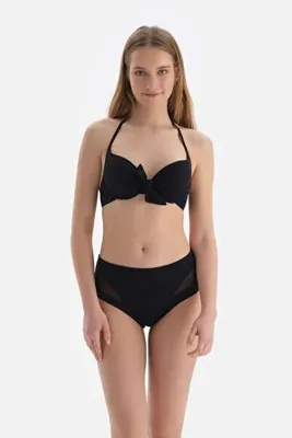 Dagi Siyah Kaplı Balenli Bikini Üstü