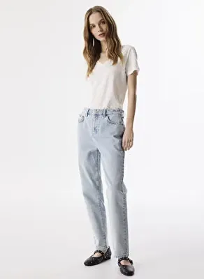 Twist Mavi Kadın Mom Fit Denim Pantolon TS1250018028