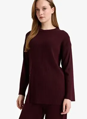 Defacto Loose Fit Bisiklet Yaka Triko Kazak Tunik