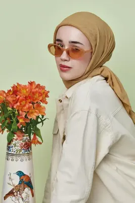 QEF Lıght Touch Eşarp Camel