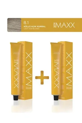 MAXX DELUXE 2'li Beauty Expert Set Saç Boyası 8.1 Küllü Açık Kumral