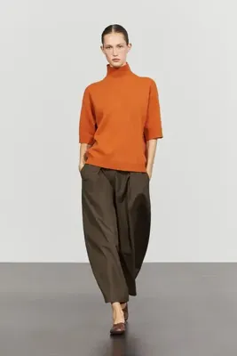 Massimo Dutti Oversize kısa kollu triko kazak