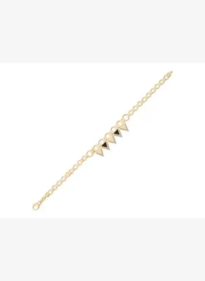 Ema Jewellery Siyah Mineli Üçgen Bileklik