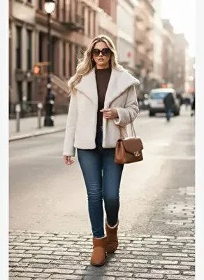 Lela Oversize Geniş Yaka Çıtçıt Düğmeli Astarlı Peluş Mont Kadın MONT 6839623
