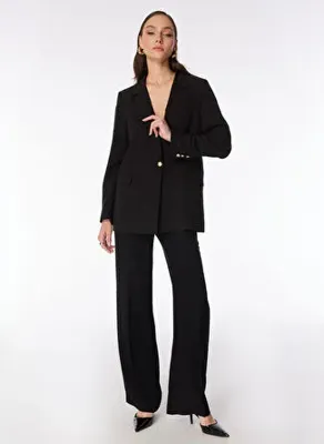 Fabrika Siyah Kadın %100 Lyocell Blazer F4SL-CKT0302