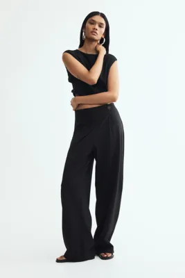 H&M Loose-fit wrap-detail trousers