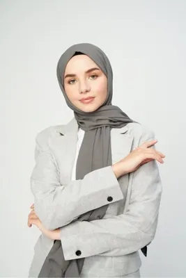 Modakaşmir Kraş Pamuk Şal Gri