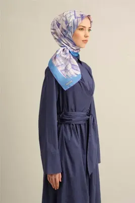Armine Soyut Desenli Saf İpek Sura Eşarp 9350D 51