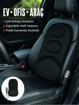 lisinya Sırt ve Bel Masaj Minderi Motorlu, Kademeli Şiddet Ayarlı Masaj Koltuğu Pedi - Lisinya