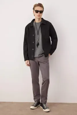 TRENDYOL MAN Gri Erkek Dokuma Kumaş Pantolon TMNAW26PL00031