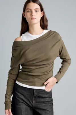 Defacto %100 Pamuk Slim Fit Tek Omuz Ribana Basic Tişört
