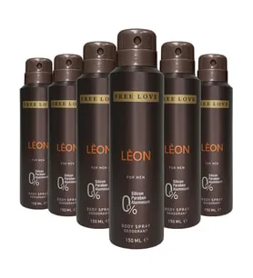 FREE LOVE Leon Erkek Deodorant 150 Ml 6 Adet