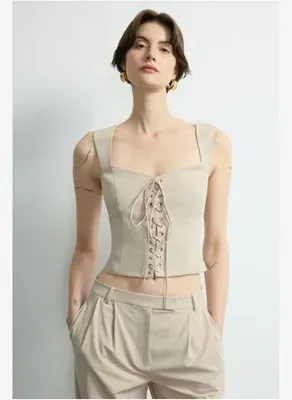 Love My Body Moda Tutkusu Bağcık Detaylı Bluz