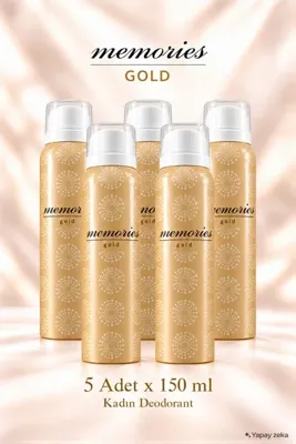 Huncalife Memories Gold Kadın Deodorant 150 Ml - 5 Adet