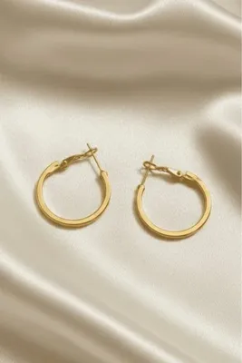 Elika Silver Kadın Gold Halka Küpe / 2 cm